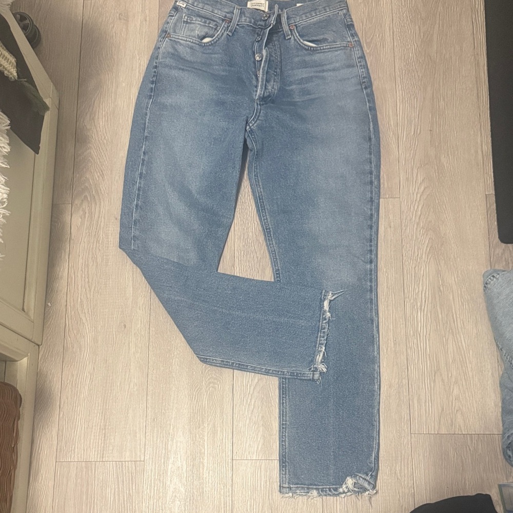 Citizens Of Humanity Light Blue Straight Leg Jeans